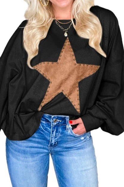 Star Studded Long Sleeve Top