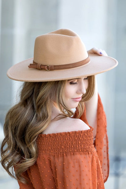 Wide Brim Panama Fedora Hat