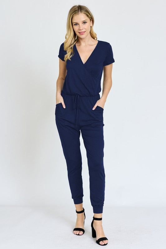 Short Sleeve Jogger Jumpsuit