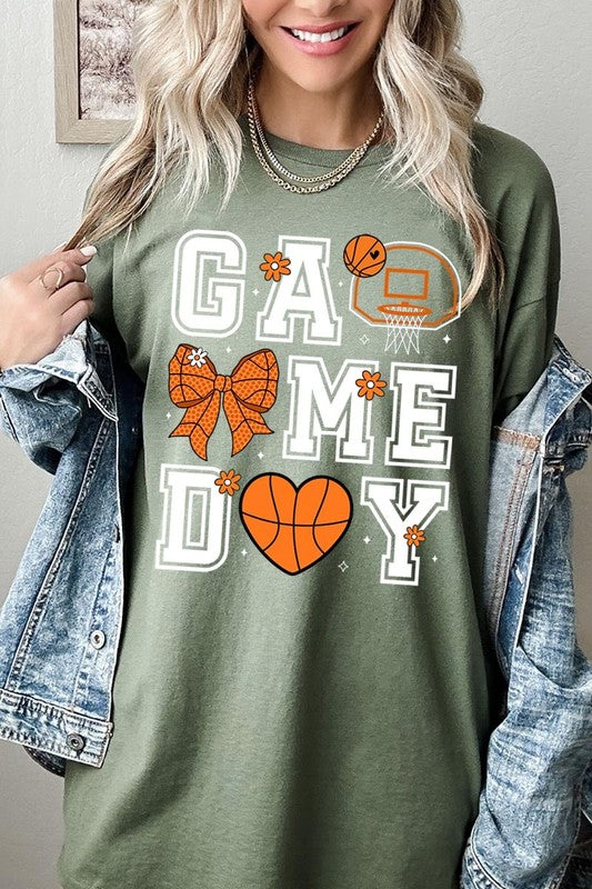 Basketball Game Day Graphic Heavy Cotton Tee