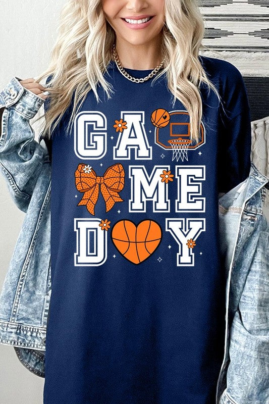 Basketball Game Day Graphic Heavy Cotton Tee