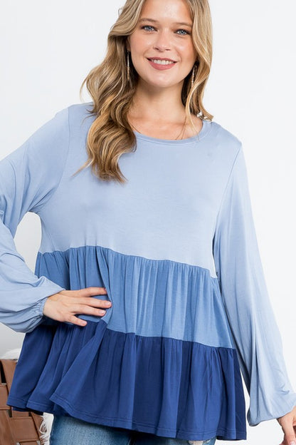 PLUS COLOR BLOCK TIERED SWING TOP