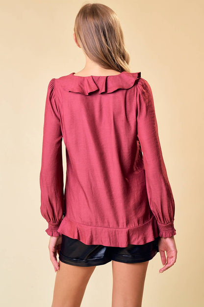 RUFFLE BLOUSE -