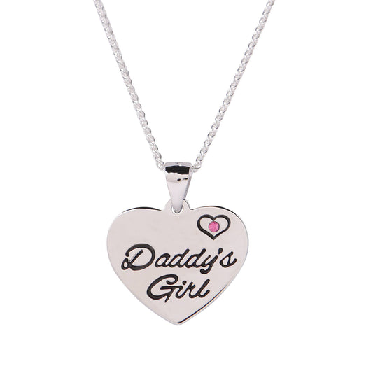 Sterling Silver Daddy's Girl Necklace for Children and Kids