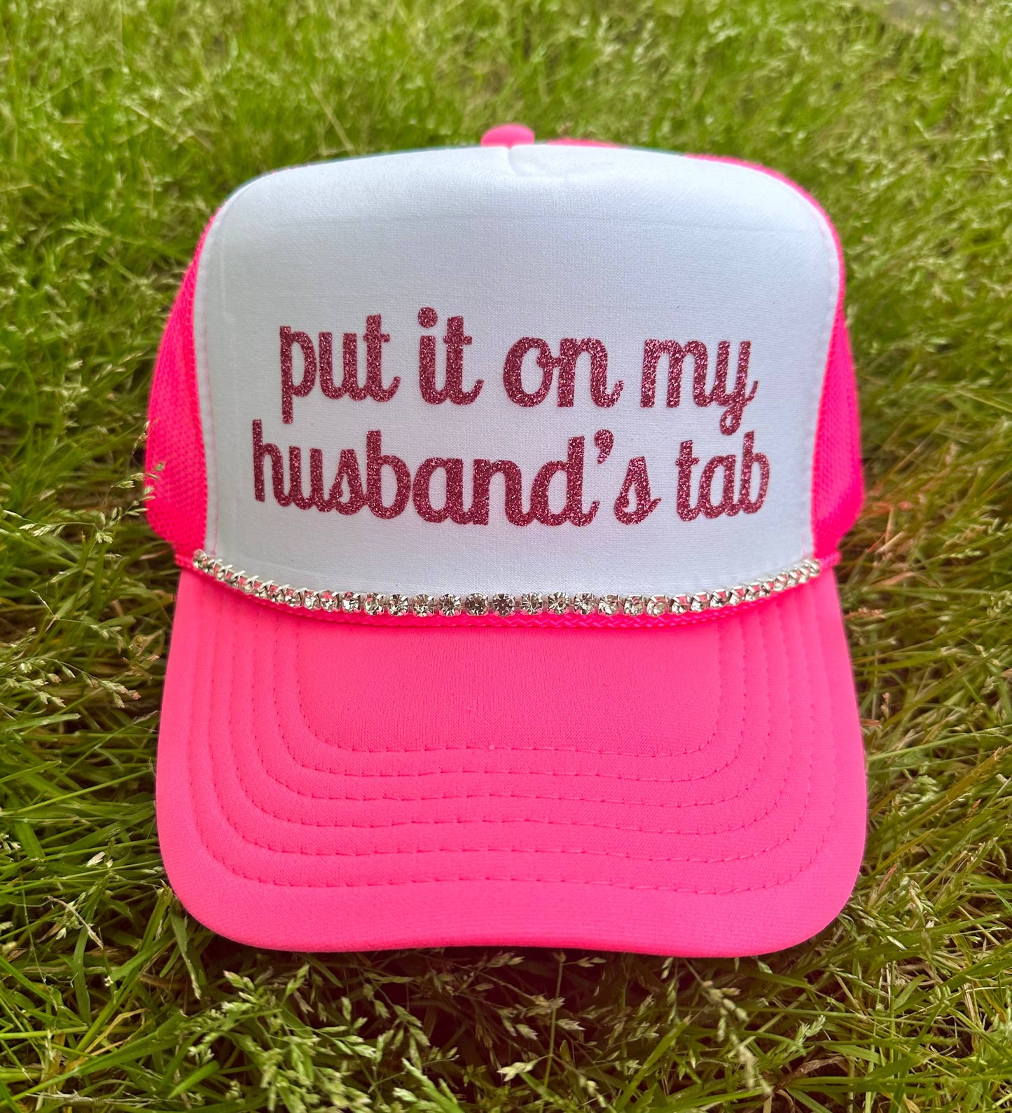 Put It On My Husband's Tab Trucker Hat