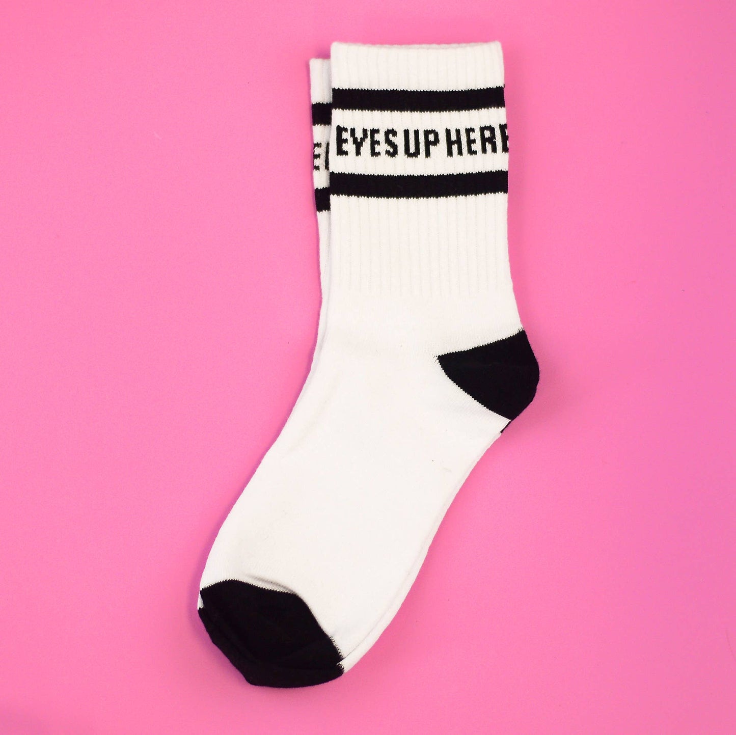 Funny Crew Length Socks: Clean Feet Dirty Mind