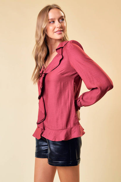 RUFFLE BLOUSE -