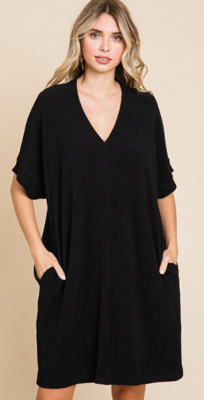 Textured Dolman Dress