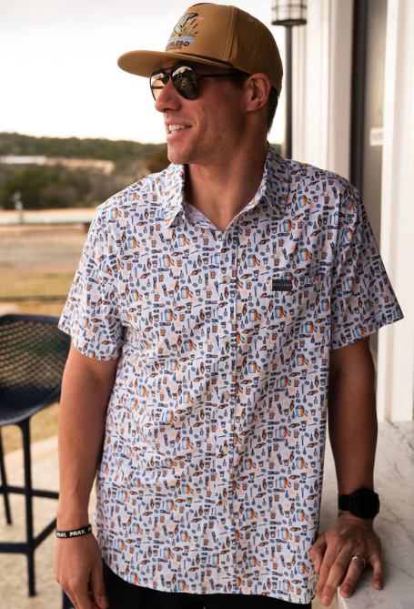 Burlebo Performance Button Up - Crawfish Boil