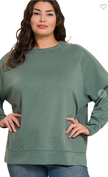 SCUBA ROUND NECK PULLOVER WITH SIDE SLITS