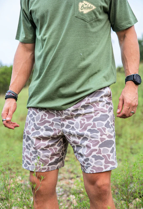 Burlebo Everyday Short - Classic Deer Camo - Grey Pocket