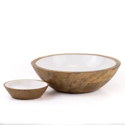 Hogan Dip Bowl   Natural/White   5.25x1.5