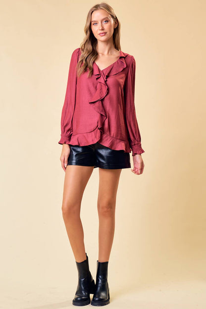 RUFFLE BLOUSE -