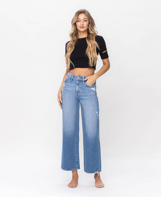 SUPER HIGH RISE WIDE JEANS