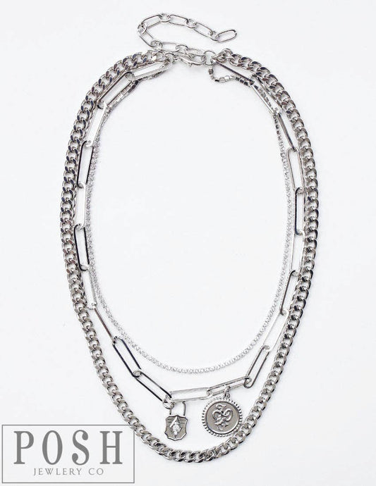 Three-strand necklace: Silver