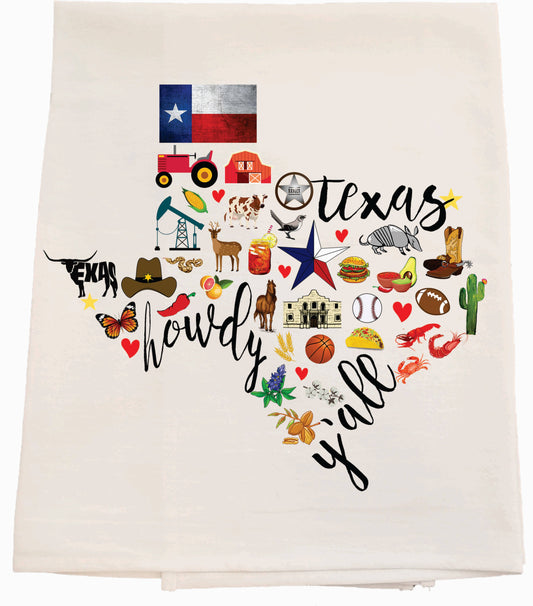 All Things Texas Tea Towel