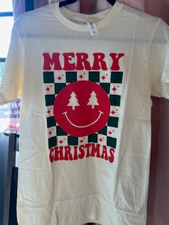 Smiley Face Merry Christmas Shirts